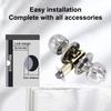 Stainless Steel Round Keyless Bathroom Door Handle With Lock And Keys Knobs Room Accessories Metal Rotation For Bedrooms Knobset