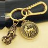 Fortune Keychain: Wealth-Attracting Pixiu & Zodiac Pendant for Road Safety