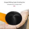 Precise Milling Cutter Disc Wheel for Angle Grinder Enabling Accurate Edge Finishing On Complex Metal and Wood Surfaces