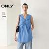 ONLY Women's V-Neck Sleeveless Pleated Top