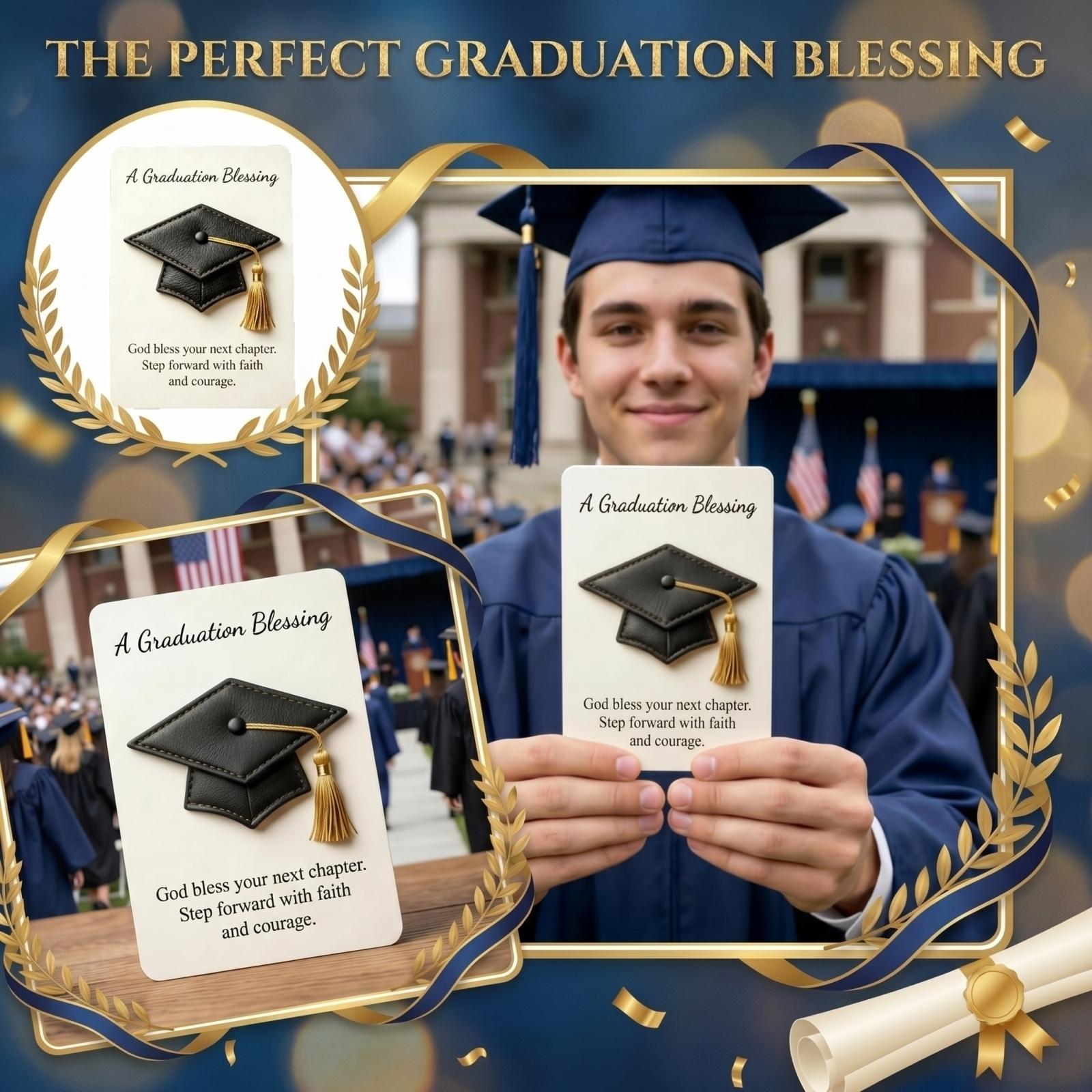 

The Graduation Blessing Keepsake Graduation Cap Shaped Pocket Hug Greeting Card One Size чёрный