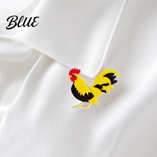 Farm-themed Jewelry Chicken Rooster Brooch Pin Acrylic Lightweight Farm Lapel