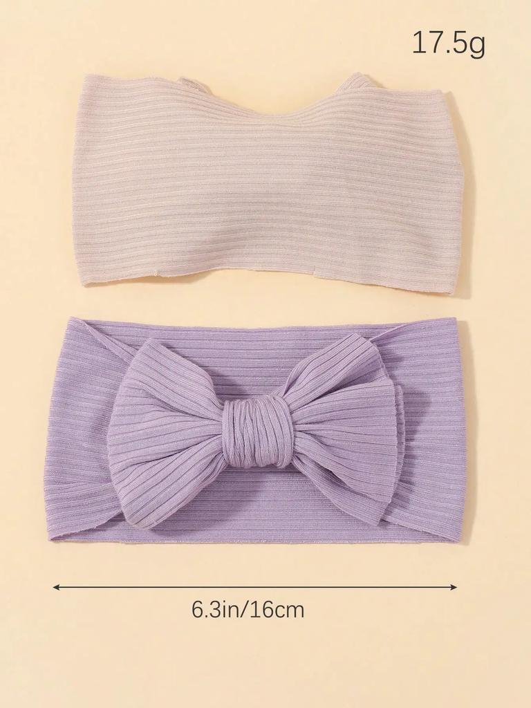 5 st/parti Stickat Barn Hårband Enfärgat Ränder Söt Rosett Hårband för Spädbarn Baby Barn Sport Håraccessoarer
