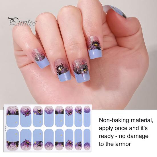 Festival Nail Wraps Halloween Glow-in-the-Dark Stickers, Gothic Spider Web Ghost Manicure No Damage Stickers Decoration Decals, Art Accessories