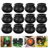 12pcs Halloween Candy Bucket for kids Hallowen Party Gift Buckets Holder Cauldron Black Witch Small Prop Kettle Hallowen Decor