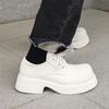 New Derby shoes men's white big head leather shoes summer casual men's shoes retro trendy shoes 95558-J