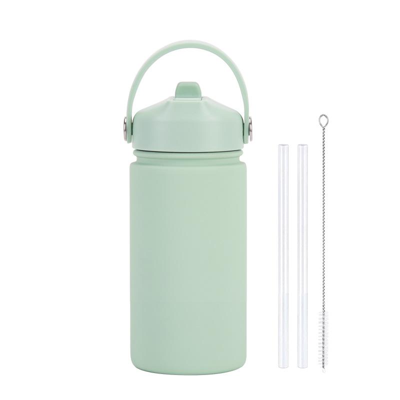 350Ml Stainless Steel Sports Water Cup Wide Mouth Portable Bottle 316L Suction Nozzle Thermos Cup