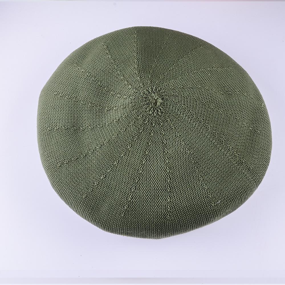 Beret Hat Women Spring Summer Hats For Women Retro Knitted Painter Cap Casual Trendy Design Solid Breathable Thin Cap Female New
