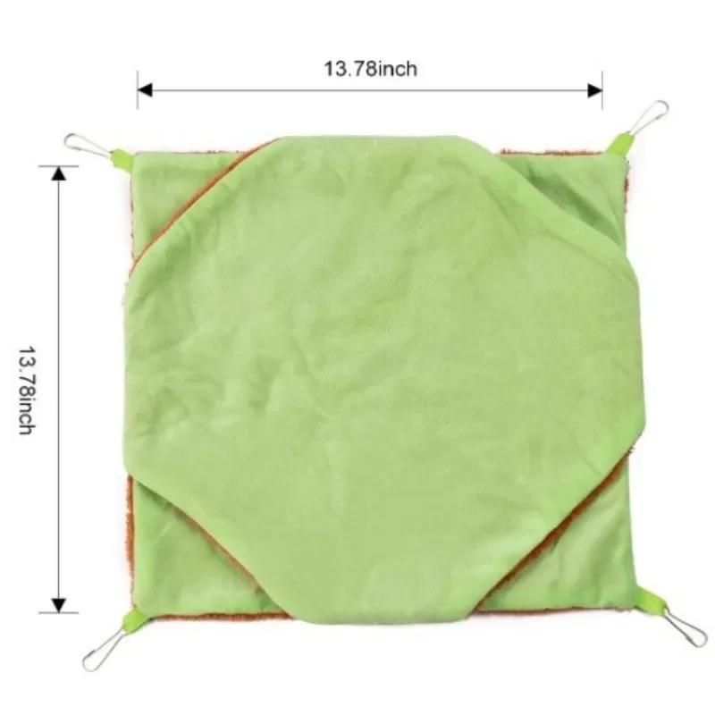 Double-Layer Pet Plush Hammock Warm Hamster Hanging Bed Ferret Hanging Bed Suitable For Cat Rodents Hammock Suitable For Hamster Pets Supplies Decor