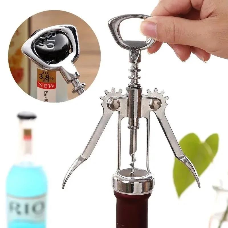 Rotweinflaschenöffner Bieröffner Stahlweinkorkenzieher Weinöffner Multifunktionaler Edelstahlkorkenzieher Küchenzubehör 6
