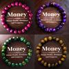 Bracelet, Rose Red, Purple, Green, Yellow, Tiger Eye Stone Bracelet