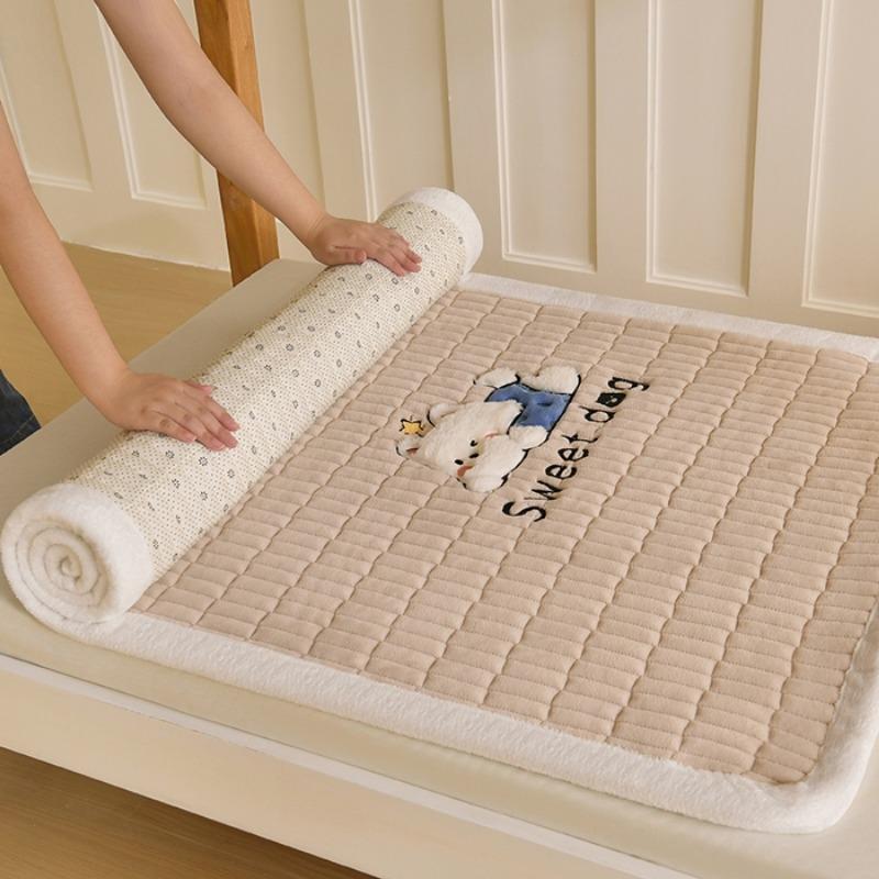 milk fleece bed padded soft bed mattress winter warm single student dormitory mattress