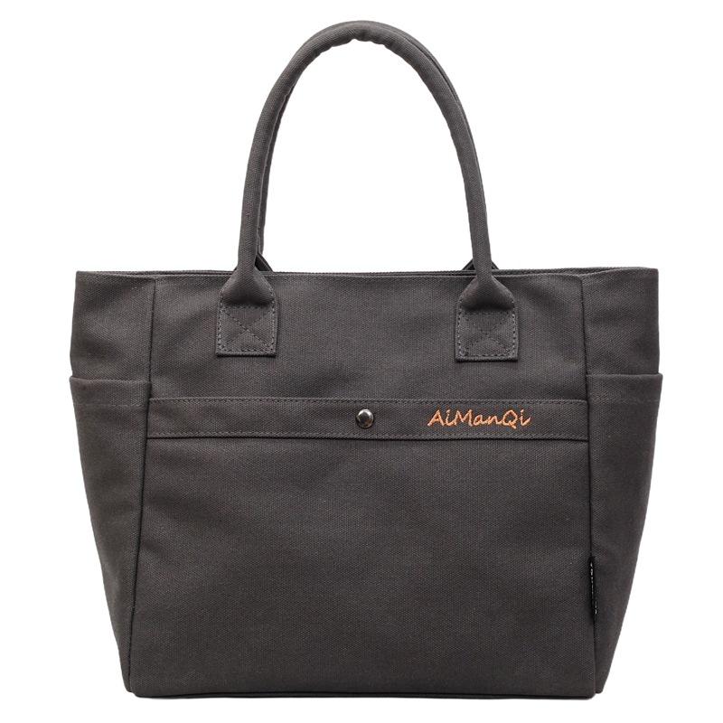 

Повседневная сумка-тоут большой вместимости, студенческая сумка для занятий, одноплечная сумка чёрный