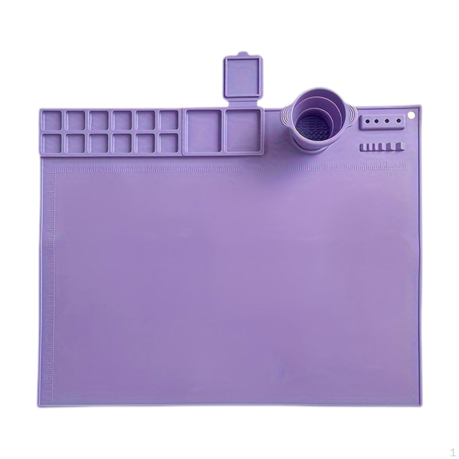 

Художній килимок з чашкою для легкого прибирання та творчих проєктів Фіолетовий