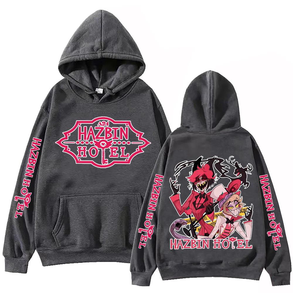 Hazbin Hotel Alastor and Lucifer Hoodie Man Woman Harajuku Long Sleeve Pullover Tops Sweatshirt Gift