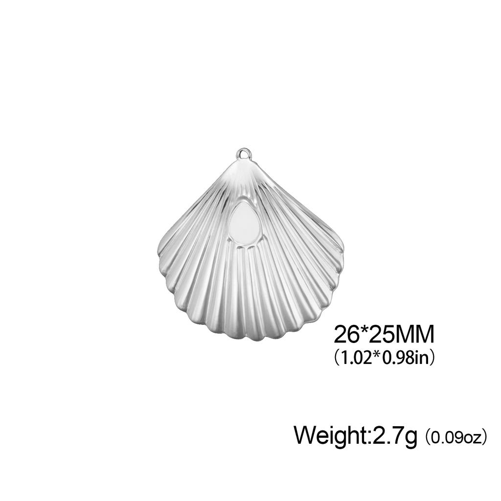 Teamer 3pcs/Lot Shell Charms For Jewelry Gold Color Stainless Steel Pendant For Necklace Earrings DIY Making Fashion Accessories