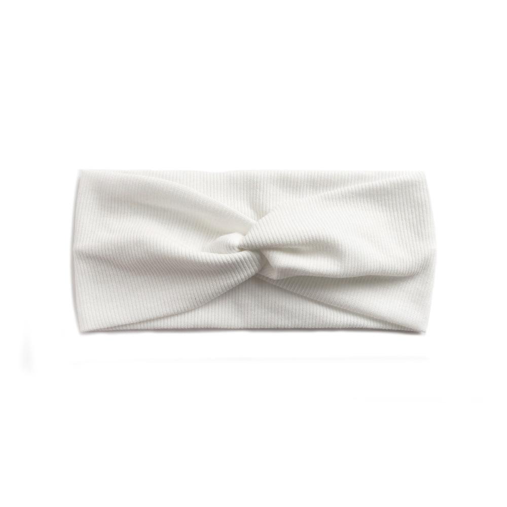 Solid Color Knitted Fine Thread Cross Yoga Sports Headband Simple Women'S Headband Headgear Headscarf