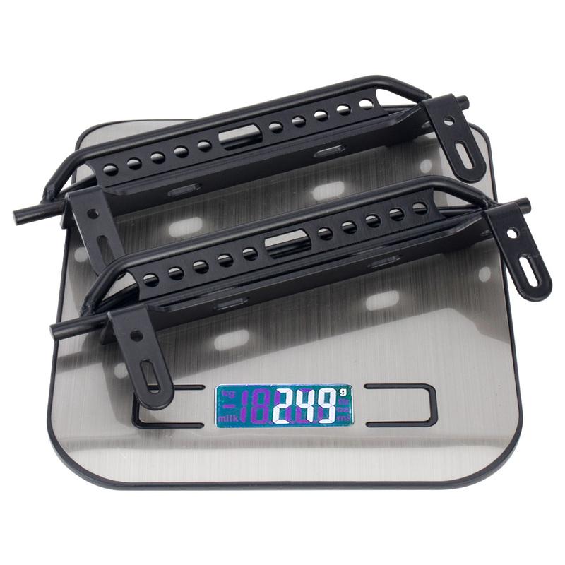2Pcs Metal Side Pedal Steel Sliders Footboard for 1/10 RC Crawler Car TRX4 Defender Bronco Upgrade Parts