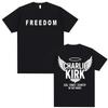 Justice for Charlie Kirk Freedom TShirt Men Women Summer Retro Short Sleeve Tshirts 100 Cotton Oversized Short Sleeve T Shirts