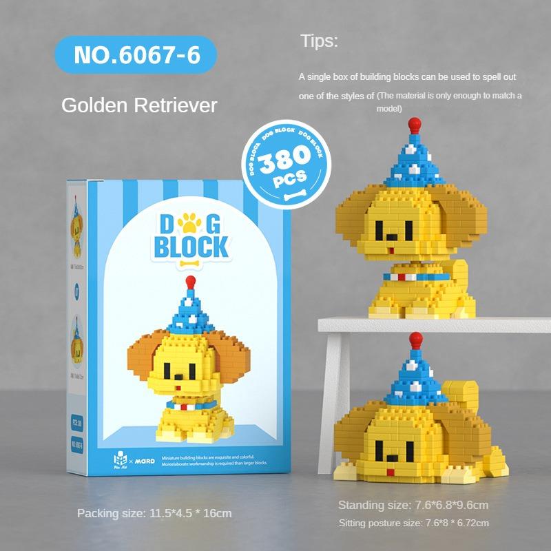 Assembly Dog Mini Blocks Toys Animal Corgi Pug Poodle Diamond Bricks Schnauzer Fun Gifts Girls Christmas Present Pet Shop