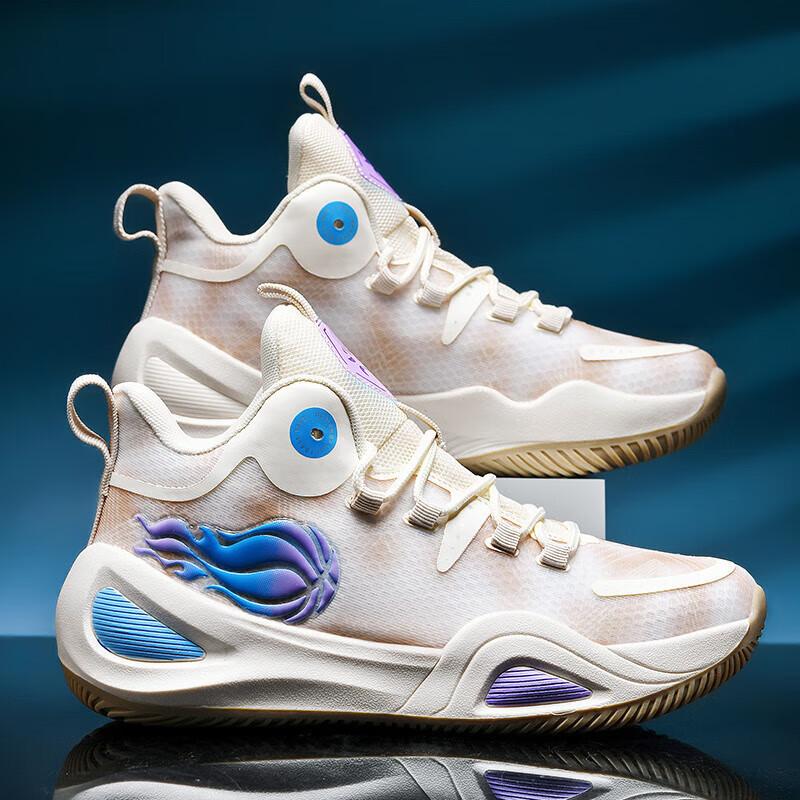 

Flash 9TD basketball shoes men s shock absorption and wear-resistant competition venue shoes women s friction will ring professional sports men s and 45 бежевый