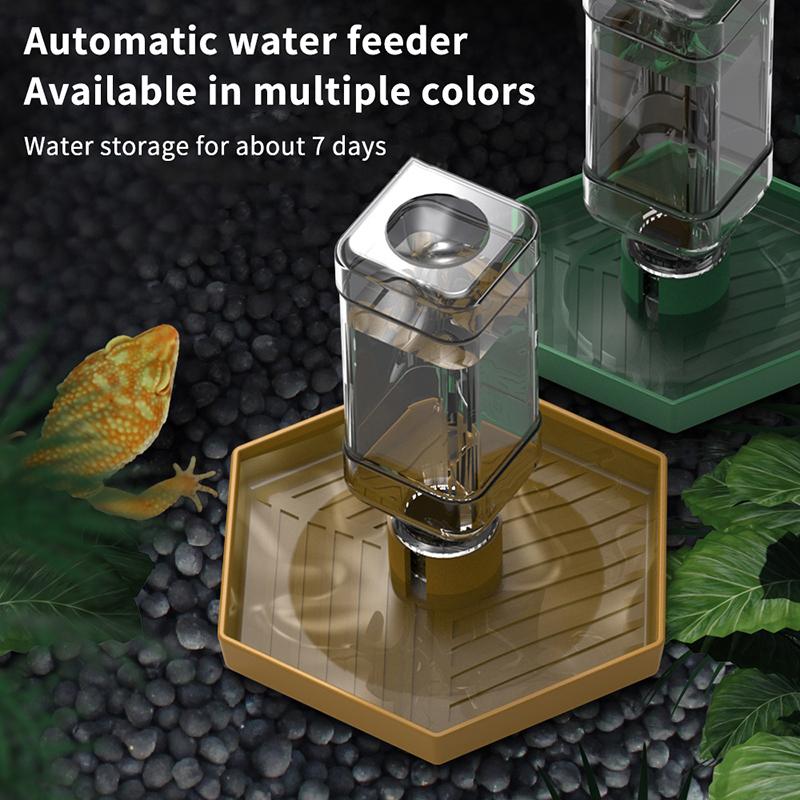 Reptiles Water Feeder Bowl Food Feeder Bottle For Reptiles Pet Antislip Automatic Dispenser For Lizards