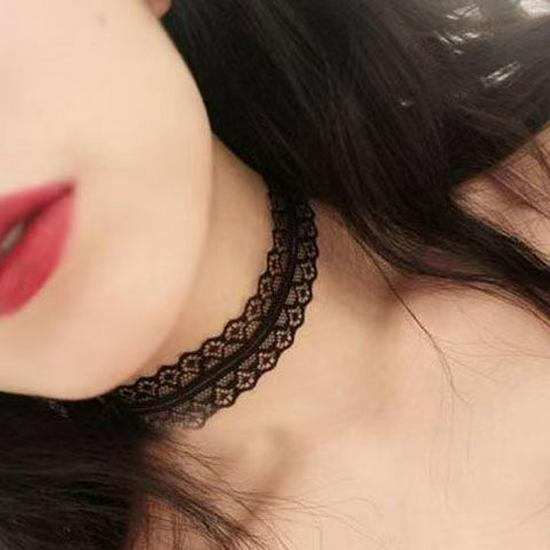 

Черное 3D кружевное колье-чокер с бабочками - Украшения ручной работы