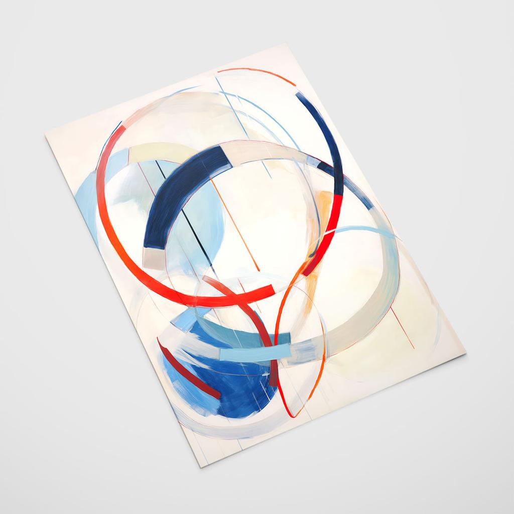 Plakat nowoczesna abstrakcja kolorowa