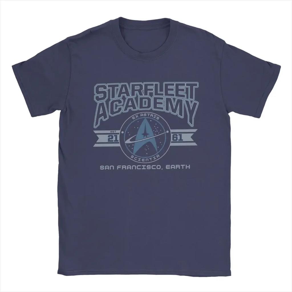 Men's T-Shirt Stars Treks Starfleet Academy Earth Creative Pure Cotton Tee Shirt Short Sleeve T Shirts O Neck Tops Printing#Color