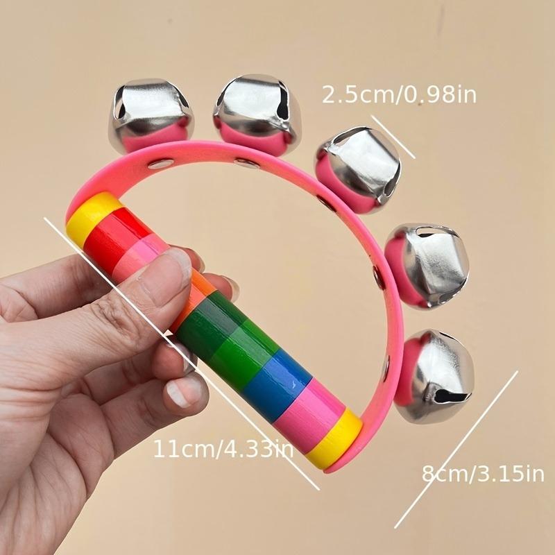 1/4pcs Festive Noise Maker, Handheld Percussion Bell, Colorful, with Clear Ring for Cheering, Game Day, Celebration Accessory