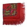 Xinjiang Print Tassel Shawl: Ethnic Floral Scarf for Dust and Sun Protection
