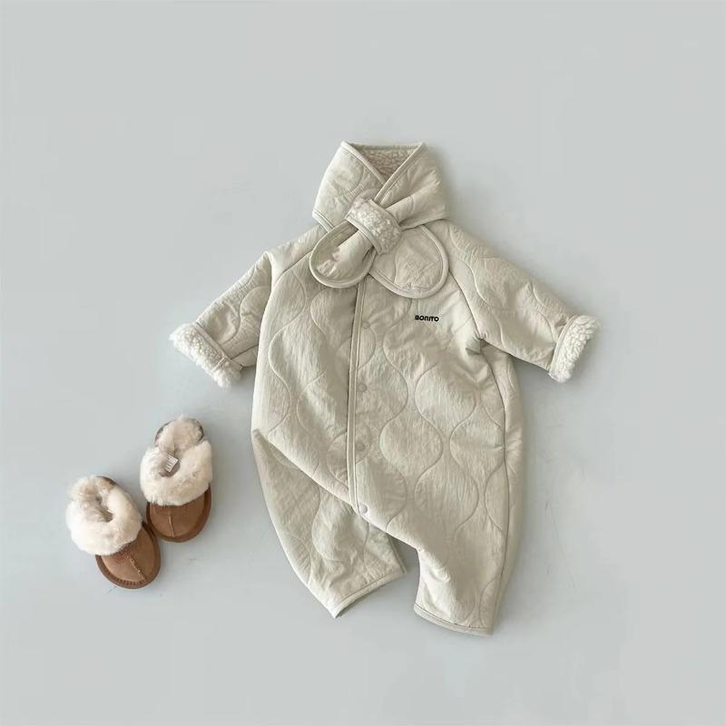 Winter Baby Plus Fluweel Dik Warm Rompertje Pasgeboren Baby Jongen Meisje Lange Mouw Fleece Warm Jumpsuit