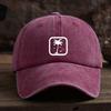 A Fun Square Frame Coconut Tree Print Baseball Hat Unisex Outdoor Fashion Versatile Duck Hat Trend