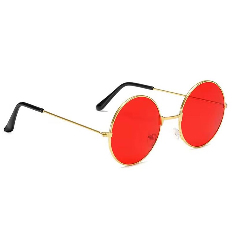 Retro Small Round Hippie Sunglasses Fashion Circle Metal Frame Sun Glasses Party Lens Eyewear for Women Men