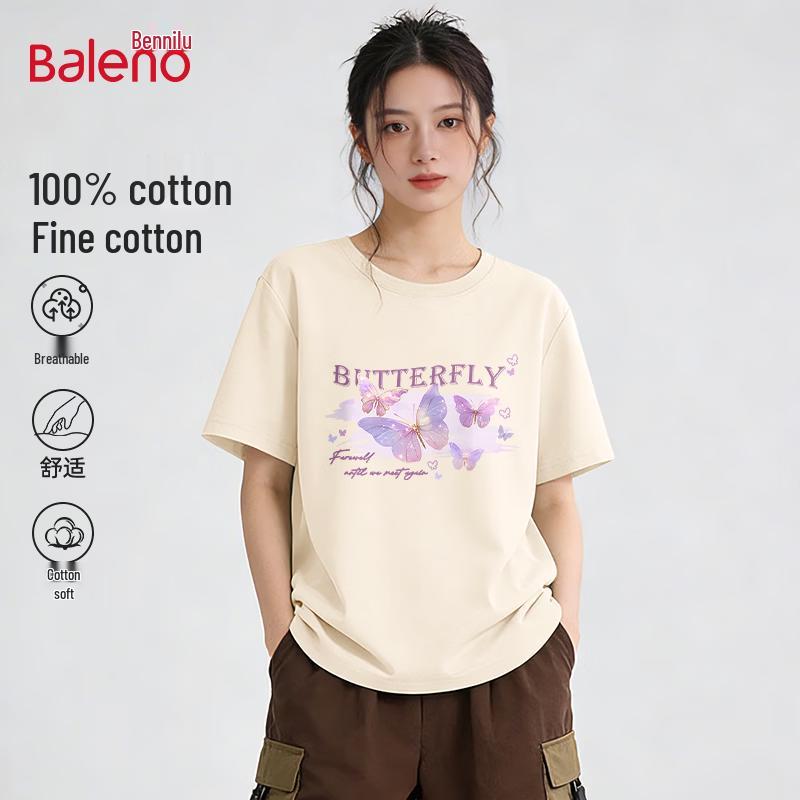 Baleno Women's Pure Cotton Loose Fit Graphic T-Shirt