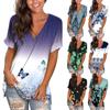Women's Spring Summer Fashion Beach Casual Print Loose Short Sleeve T-Shirt Top