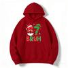 67 Bruh Weihnachten Weihnachtsmann Wichtel Zahl Grafik Hoodie Unisex Langarm Oversized Locker Brustdruck Streetwear Pullover Hoodie