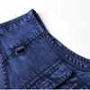 Spring and Autumn New Men's Denim Vest Multi-Pocket Work Clothes Versatile Casual Tops