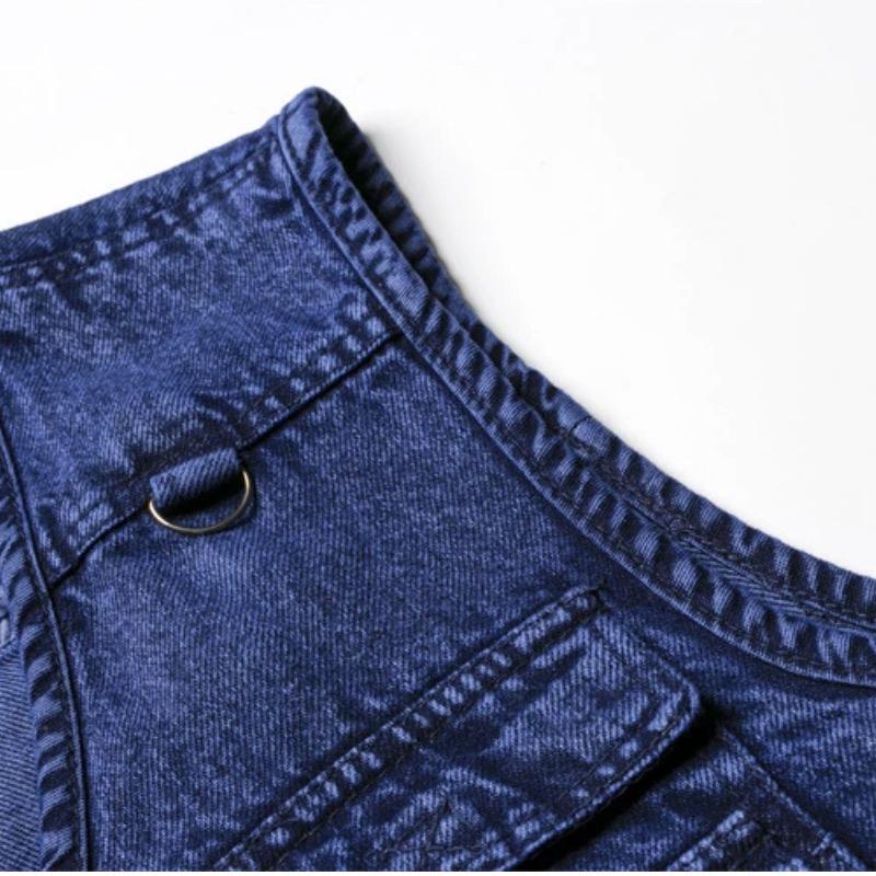 Spring and Autumn New Men's Denim Vest Multi-Pocket Work Clothes Versatile Casual Tops