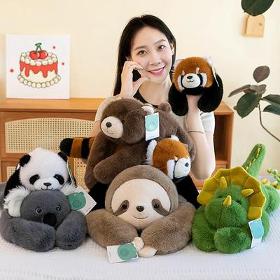 Non-Toxic Long Arm Animal Weighted Stuffed Animal Soft Lazy Fluffy Plush Animal Plush Raccoon Koala Bear Giraffe Stuffed Plush Soft Pillow