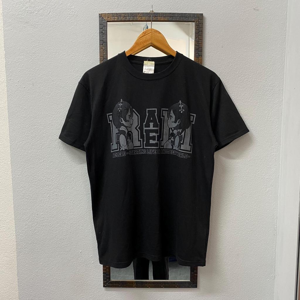 Re Zero Rem & Ram Grafik Anime Cospa T-Shirt Groß Passt auf Mittlere Größe