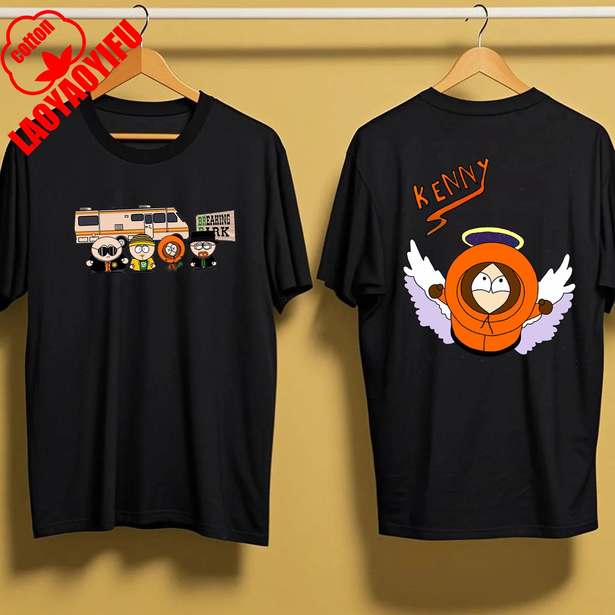 Summer Kenny McCormick South Park Double Sided Tshirt Funny Cartoon Anime Peripheral Print Crew Neck Short Sleeve Cotton TShirt S