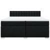 Vidaxl Continental Bed With Mattress, Black, Fabric, 200X200 Cm