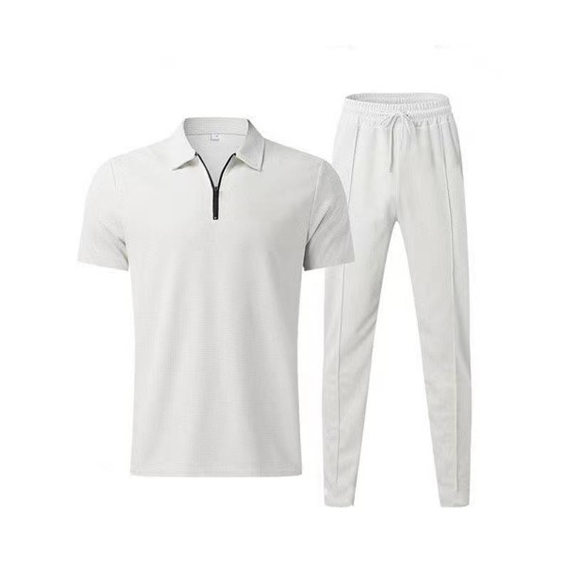 2023 Men's European and American Fashion POLO Shirt and Sports Set