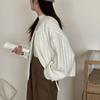 Koreaanse O-hals Lichtgewicht Katoenen Jas Dames Winter Losse Rits Parka Jas Mode Bovenkleding Dames Winterjas