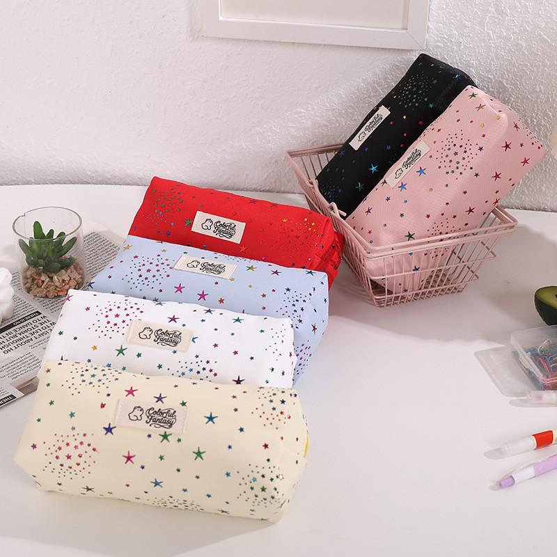 Style Starry Dot Pencil Bag With Polyester Material For School Use And Storage