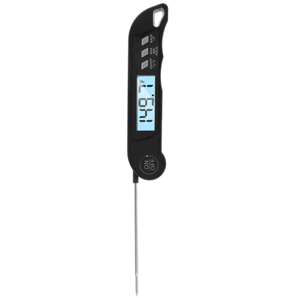 Klappbares Alarmthermometer Elektronisches Grillthermometer Lebensmitteltemperatur-MessgerätSchwarz