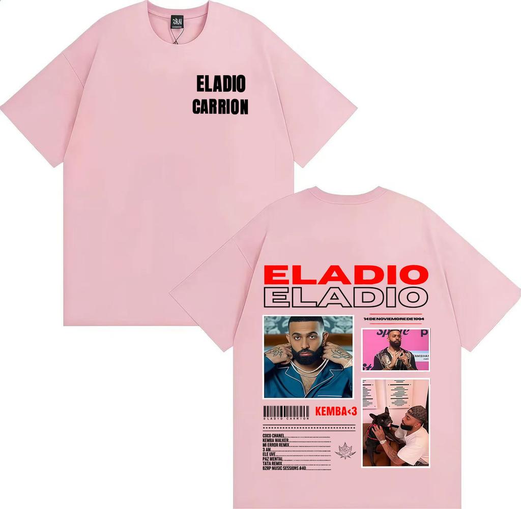 Rapper Eladio Carrion New Album Cover Print Harajuku Short Sleeve T Shirt Hipster Mens Tee Shirt Oversized Casual Tops Fans Gift