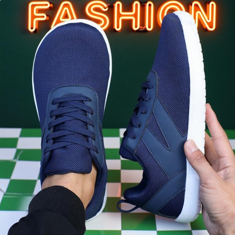 New Men's Wide Toe Shoe Barefoot Casual Wide Sneakers Last Fashionable Canvas Flat Board Shoes Breathable Mesh Men's Flat Shoes