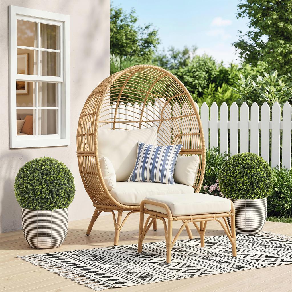 52 Cm Artificial Eucalyptus Balls In a Set of 2, UV-Resistant Decorative Plants with 1086 Leaves for Indoor and Outdoor